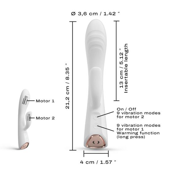 Вібратор-кролик Dorcel FLEXI RABBIT WHITE | Зображення 4