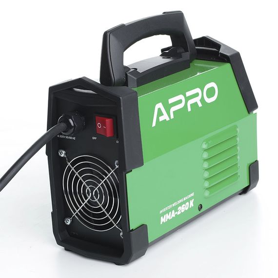 Сварочный аппарат инверторный APRO MMA-140 K, ел.4мм, + набор кабелей, кейс | Зображення 3