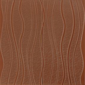 Самоклеюча декоративна настінно-стельова 3D панель коричневі хвилі 700x700x7мм (366) SW-00000849