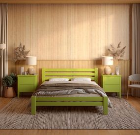 Двоспальне дерев&#039;яне ліжко Mebigrand Прем&#039;єра Лайм (S3050G70Y) 160х190 см (MBG-2939)