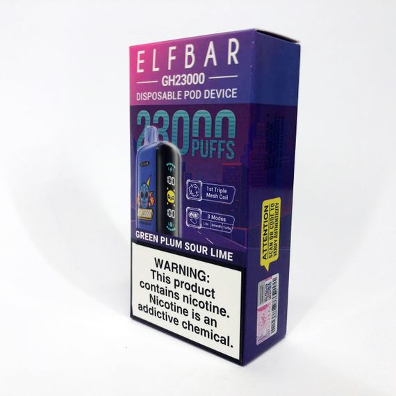 ELF BAR GH 23000 5%. Зелена Слива Кислий Лайм (Green Plum Sour Lime) | Зображення 2
