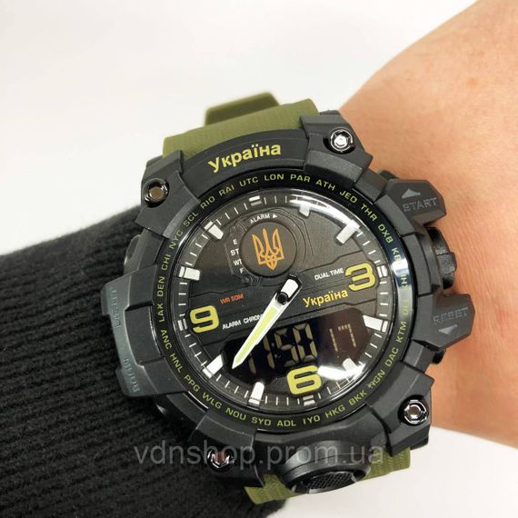 Водонепроницаемые наручные часы для военных спорта SKMEI 6851/1586AG, Военные часы для всу IG-73 | Зображення 4