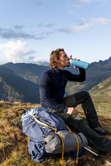 Футболка чоловіча TREK 900 для трекінгу з вовни мериноса темно-синя - M | Зображення 8