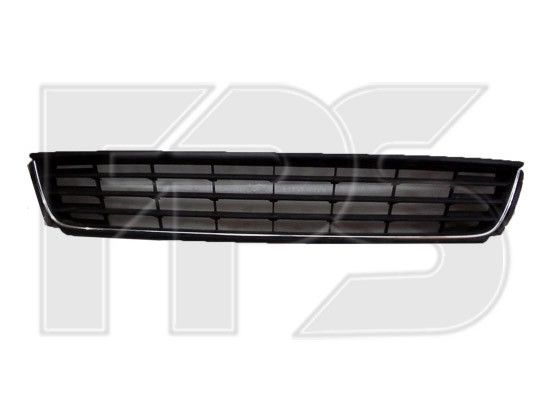 Решетка бампера VW Polo 10- седан, средняя (с хром накладкой) (FPS) 6RU853677A