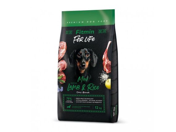 Fitmin dog For Life Lamb & Rice Mini (для дорослих собак малих порід ягня з рисом), 12 кг | Зображення 1