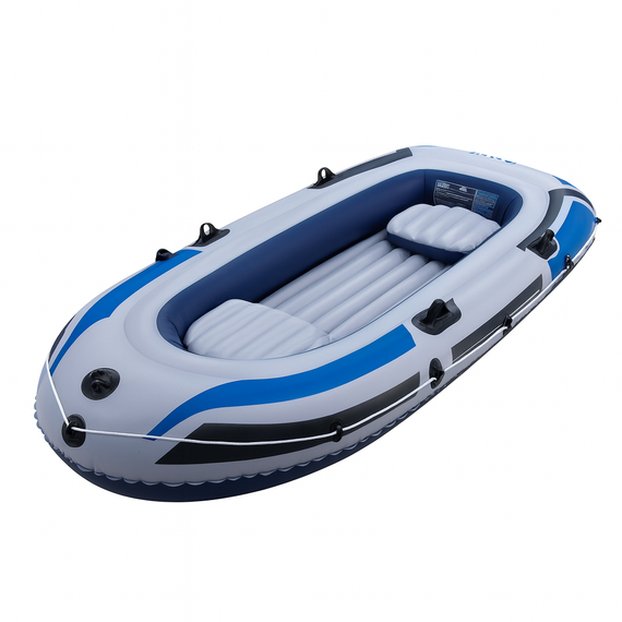 Надувний човен JR-2300 2-місний (225×133×41 см) • Човен з армованого ПВХ з насосом веслами та подушкою для риболовлі та відпочинку | Зображення 3