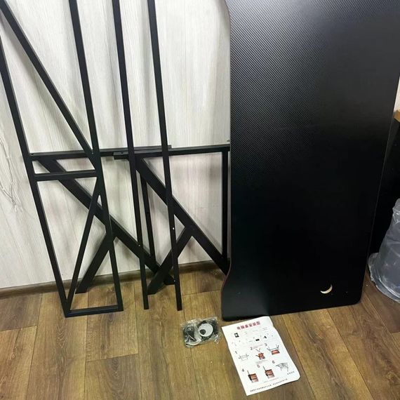 Игровой компьютерный стол 120×60×74,5 см черный для ПК и ноутбука | Зображення 2