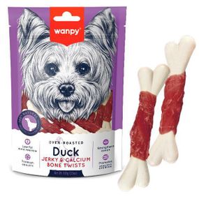 Wanpy Duck Jerky & Calcium Bone Twists ванпи кость с вяленой уткой И кальцием лакомство для собак 0.1кг