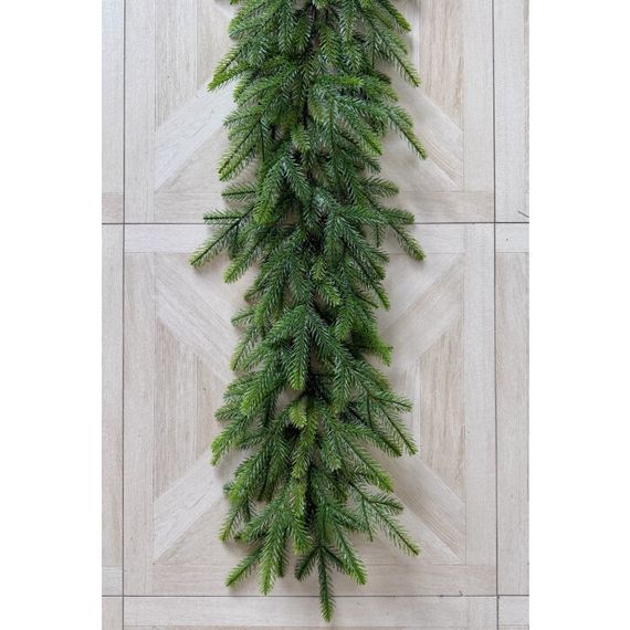 Хвойная гирлянда Forest литая 120 см зелёная с салатовыми кончиками (эффект молодой хвои) | Зображення 6