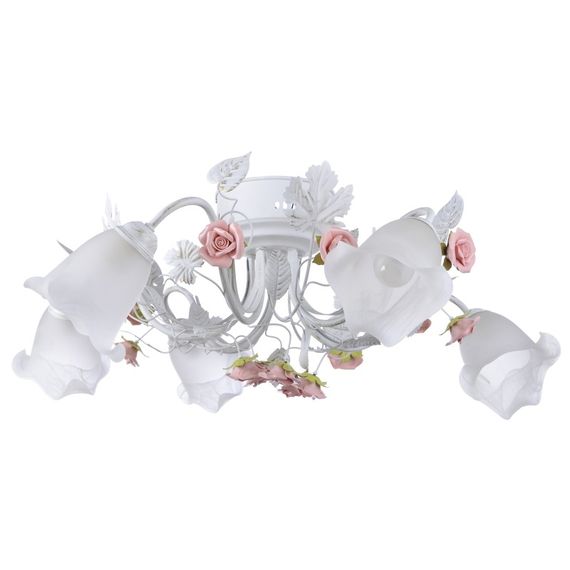Люстра потолочная флористика E14 60W WH (BKL-502S/5)