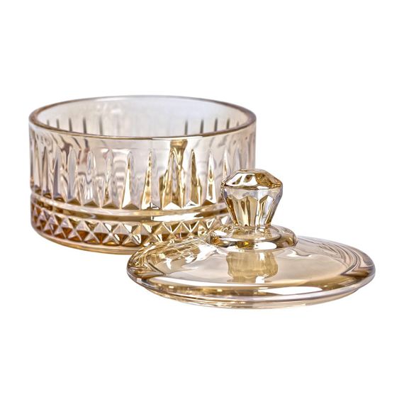 Цукерниця з кришкою Ø 10 см скляна HP-YH-75 | Зображення 3