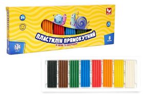 ПЛАСТИЛІН Школярик прямокутний 8 кольорів 303116002-UA