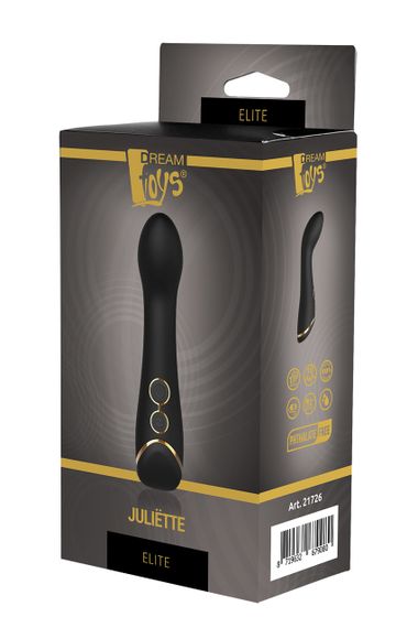 Вібромасажер для точки G Dream Toys ELITE JULIETTE LUXXE, Черный, Розмір посилки : 9,00 х 18,50 х 5,50 | Зображення 1