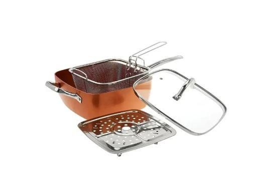 Сковорідка фритюрниця пароварка з кришкою 24 см TOP Kitchen TK00091 | Зображення 3