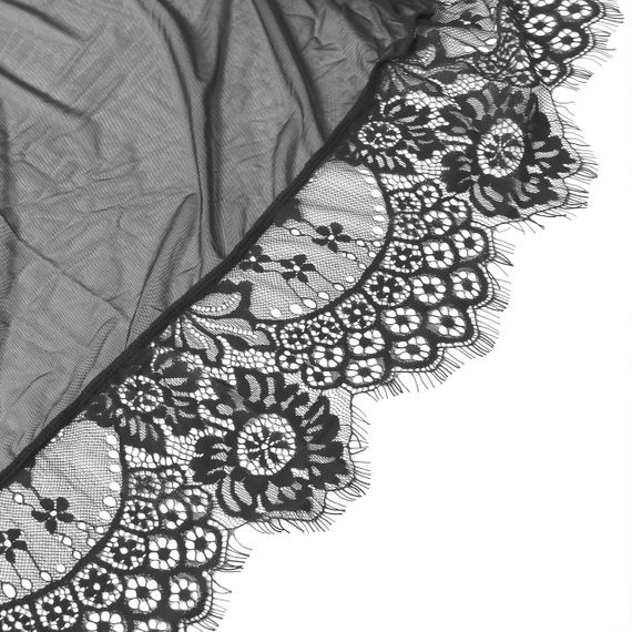 Халатик Star Night з візерунками та поясом, чорний, XS-S sexstyle | Зображення 8