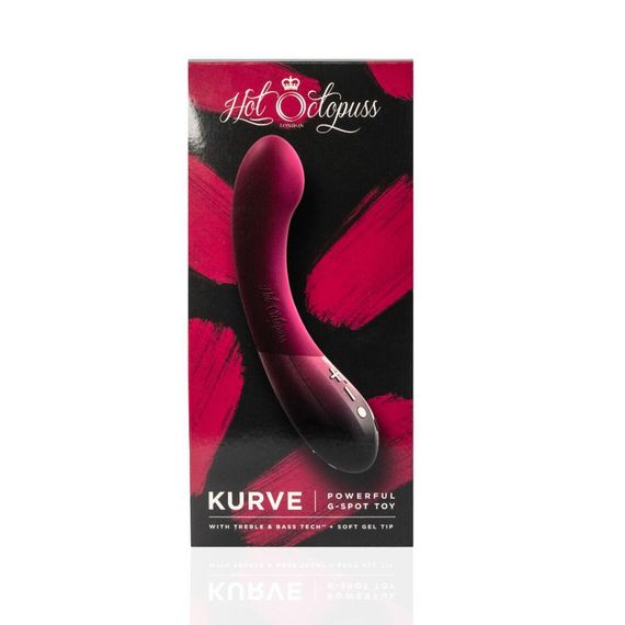 Вибратор для точки G Hot Octopuss KURVE, Treble and Bass Technology, 2 мотора, мягкий кончик Sex Aura | Зображення 9