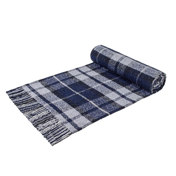 Плед Vladi 64628 Україна 140x200  Поліестер, Бавовна Синій, Сірий