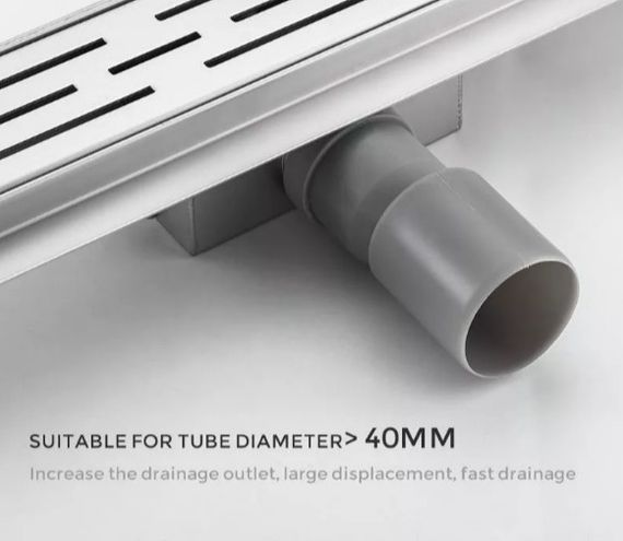 Душовий трап Gappo 70х600 мм, нержавіюча сталь G86007-1 | Зображення 4