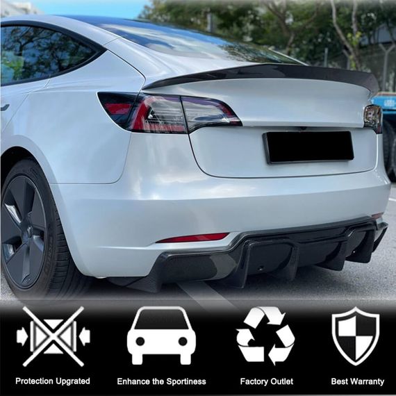 Спойлер V1 (2017-2023, Карбон) для Tesla Model 3 2017- гг | Зображення 2