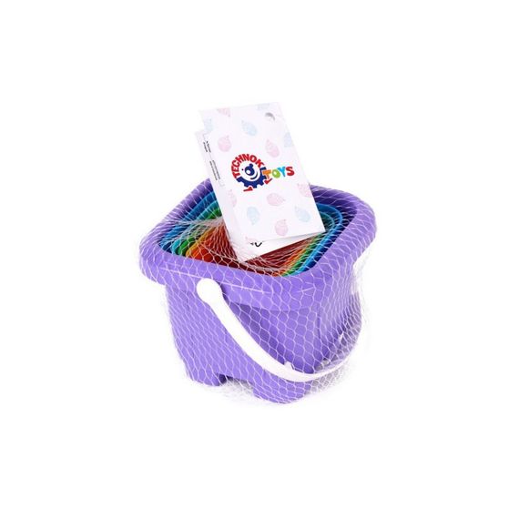 Набор для игры в песочнице "Пирамидка" 6979TXK 1 ведерко, 6 пасочек | Зображення 3