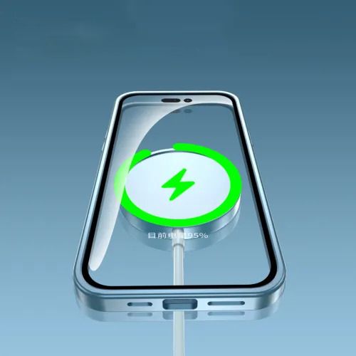 Чохол Magnetic Metal Snap-On для iPhone 15 Pro Max колір Чорний | Зображення 4