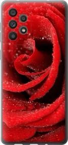 Чехол на Samsung Galaxy A73 A736B Красная роза из силикона FCh_051582