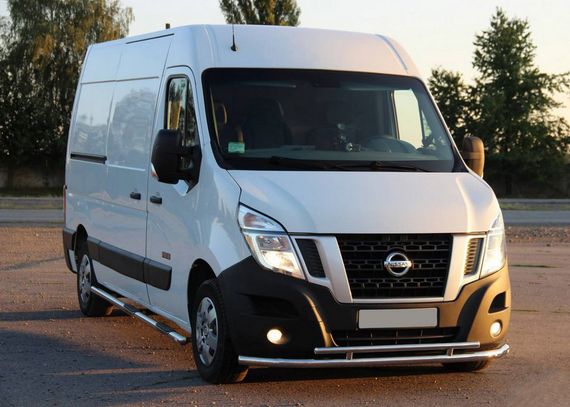 Передній захист ST016 (нерж.) для Renault Master 2011-2024 рр