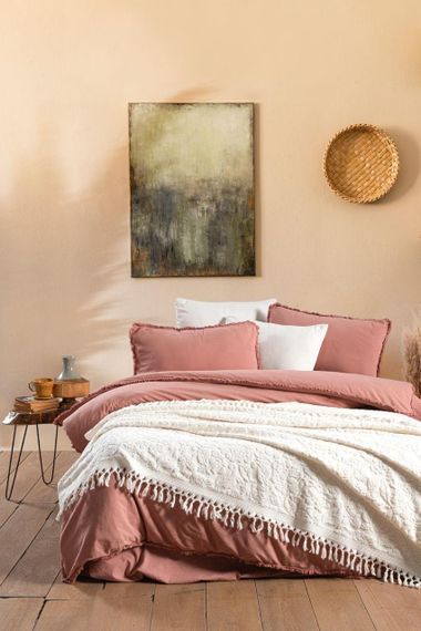 Постельное белье Sikel Stonewashed Soho Firfirli 200 х 220 см Rose