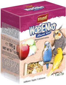 Мінеральний камінь Vitapol Wapienko Mineral Block XL для птахів з яблуком 190 г (5904479027559)