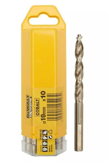 Свердло по металу DeWalt EXTREME INDUSTRIAL COBALT HSS-CO 10 мм 10 шт (DT4942)