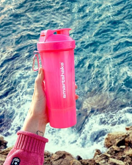 Спортивний шейкер SmartShake Slim 500ml Neon Pink | Зображення 2