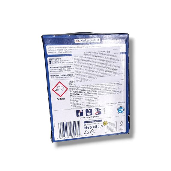 DenkMit Туалетний блок ароматизатор WC Duftstein aqua splesh підвіска 2шт | Зображення 1