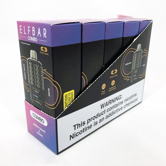 ELF BAR COMBO 25000. Переключение вкусов. Зеленый Виноград / Виноград (Green Grape / Grape) | Зображення 3