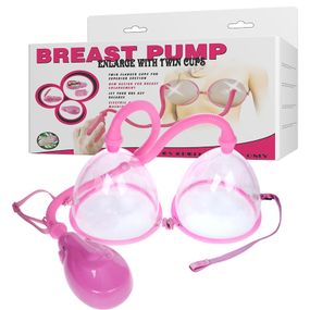 Вакуумна помпа для грудей - Breast Pump Enlarge With Twin Cups Vibrating sexstyle