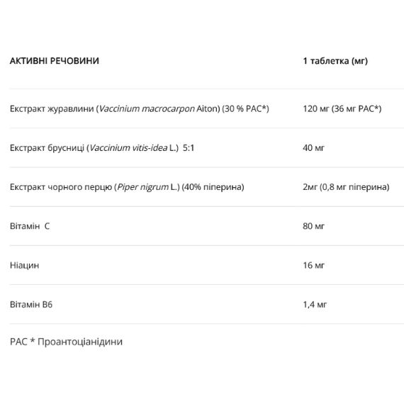 Урологический препарат New Nordic Cranberry 30 Tabs | Зображення 1