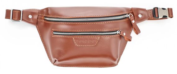 Шкіряна поясна сумка Skin and Skin Bum Bag 30х17х8 см Коньячна (WB05CO) | Зображення 2