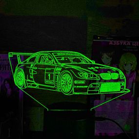 Акриловий світильник-нічник BMW M3 GT2 суперкар зелений tty-n002229