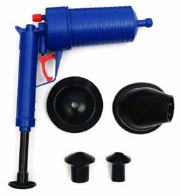 Пневматичний вантуз, очищувач каналізації високого тиску Toilet dredge GUN BLUE