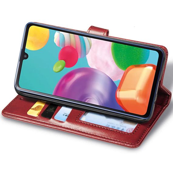 Шкіряний чохол-книжка GETMAN Gallant (PU) для Xiaomi Redmi 9 Червоний | Зображення 3