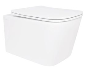 Унітаз підвісний Qtap Crow Ultra Quiet White, з сидінням Slim Duroplast/ Soft-close/ Quick Release QT05335172W