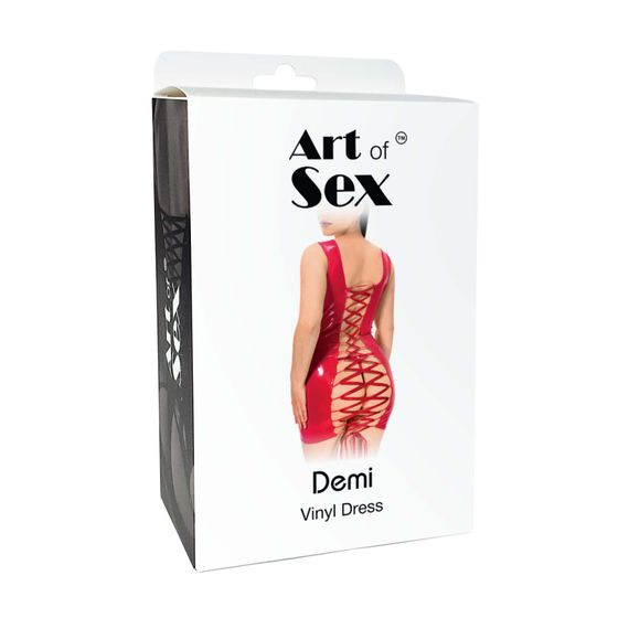 Лакована сукня на шнурівці Art of Sex - Demi, колір червоний, L-2XL | Зображення 2