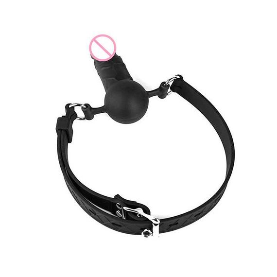 Кляп-страпон на обличчя та в рот Wearable Sleeve | Зображення 4