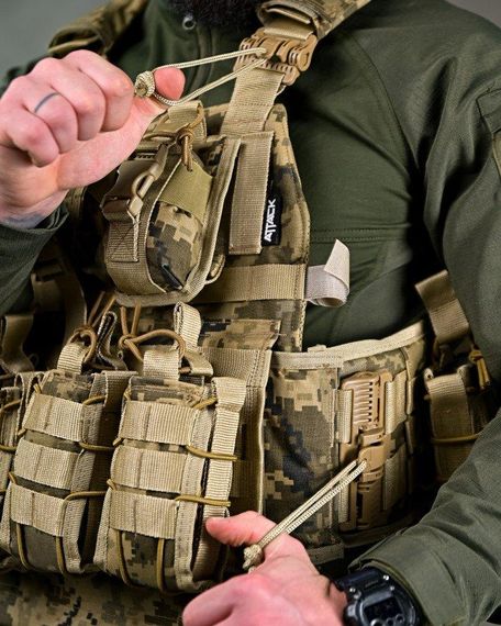 Якісна плитоноска 4 скидання з наплечником Attack піксель ПП7564 | Зображення 4