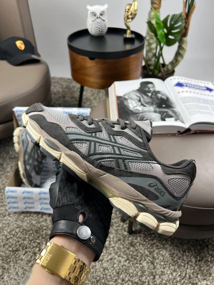 Чоловічі кросівки ASICS Gel-NYC Grey Beige Brown (замша , текстиль) 45 28.5 | Зображення 2