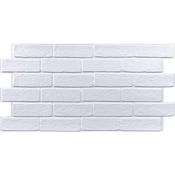 Декоративна ПВХ панель біла цегла 960х480х4мм SW-00001427