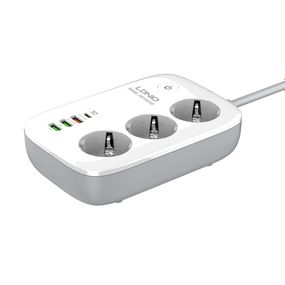 Удлинитель мережевий з Wi-Fi роутеромLDNIO SEW3452 3 порти / PD / 3USB / 1 QC 3.0 / 1 Type-C (34390-01_730)