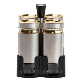 Набор для специй 4 емкости по 120 мл на подставке HP1324