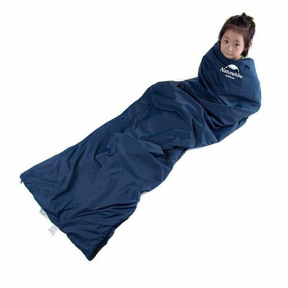 Спальник надлегкий Naturehike Mini Ultra light LW 180 NH15S003-D, Silk-like cotton, блактиній | Зображення 3