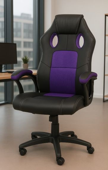 Крісло геймерське Bonro Бонро YS-6056 фіолетове (42401033) | Зображення 4