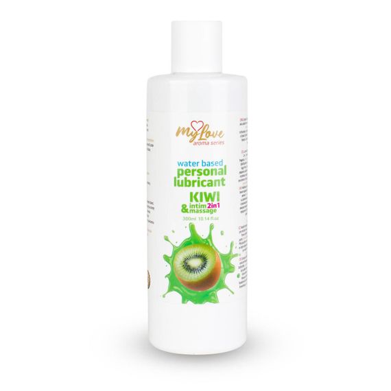 2в1 лубрикант та масажний гель - MyLove Aroma Series Intim&Massage Kiwi, 300 мл Sex Aura